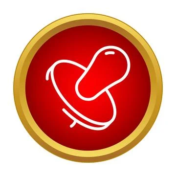 Baby pacifier icon representing newborn care and comfort Stock Illustration