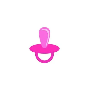 Baby Pacifier Vector Icon Conceptual Design Stock Illustration