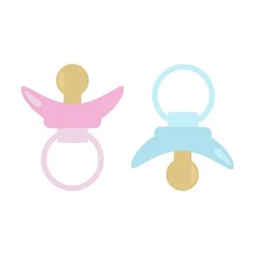 Baby pacifier vector isolated icon Illustrazione stock