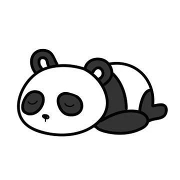 Baby panda sleeping vector illustration Stock Illustration