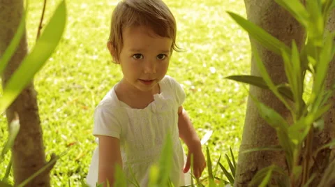 Baby in park Stock Footage 43619402