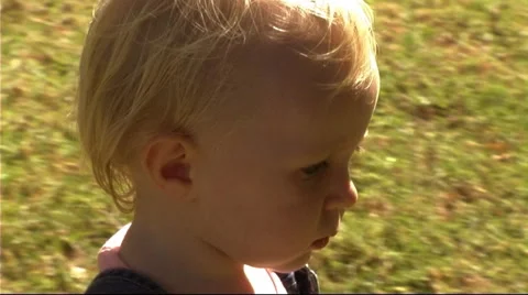 Baby in Park Stock Footage 43686827