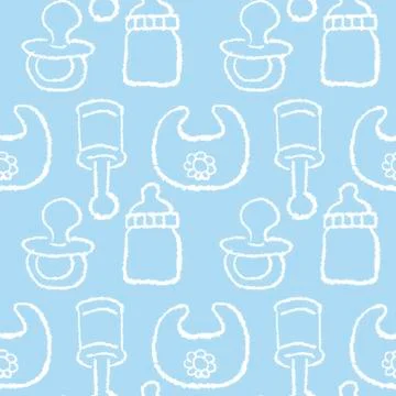 Baby pattern for boy Stock Illustration