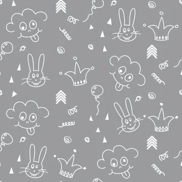 Baby pattern design. Nursery kid background Stock Illustration