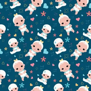 Baby pattern Illustrazione stock