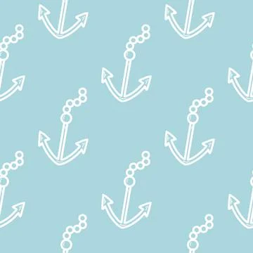 Baby pattern with sea anchors vector illustration Illustrazione stock