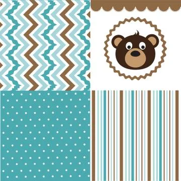 Baby pattern set Stock Illustration
