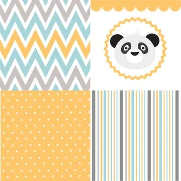 Baby pattern set Stock Illustration