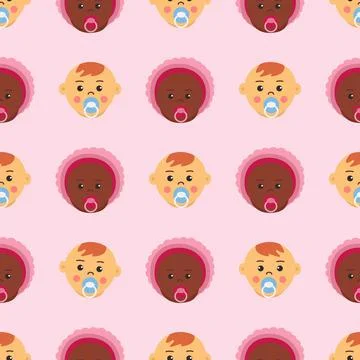 Baby pattern for use in web design Stock Illustration