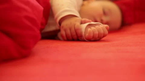 Baby in peaceful sleep Stock Footage 59776568