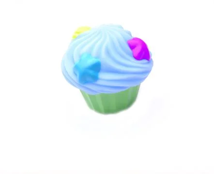 Baby plastic Cup Cake studio Stock Photos