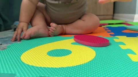 Baby on Play Mat Stock Footage 245691751