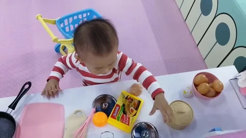 A baby in the playground Stock Footage 316208744
