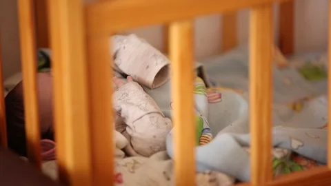 A baby  is playing 6 Stock-Footage 320415827