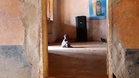 Baby playing in a bar Stock Footage 80602369