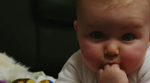 Baby playing Stock Footage 11136446
