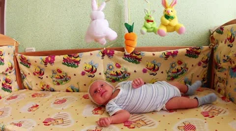 Baby playing Stock Footage 11231688