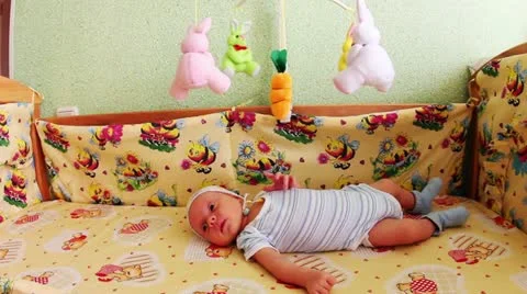 Baby playing Stock Footage 11232275