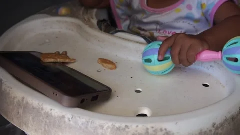 Baby playing Video stock 330210788