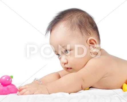 The baby playing Stock Photos