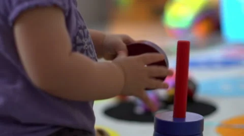 Baby Playing with toys Stock Footage