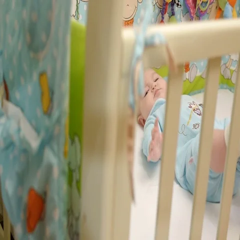 Baby is in the playpen Stock Footage 69501003