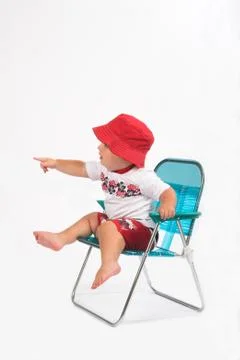 Baby pointing Stock Photos