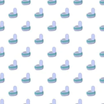 Baby potty training seamless pattern on white background Stock Illustration
