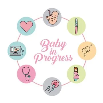 Baby in progress healthy Stockillustratie
