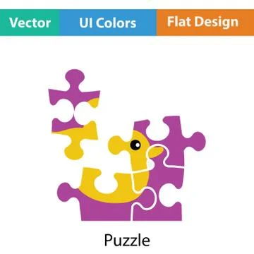 Baby puzzle icon Stock Illustration