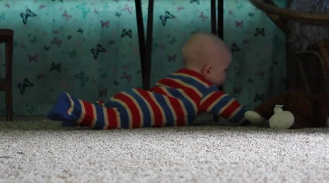 Baby Rolling Video stock 5386875