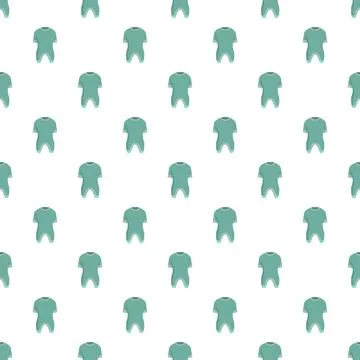 Baby romper pattern on white background for textile design Stock Illustration