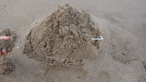 Baby sand on the beach Stock Footage 91237929