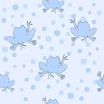 Baby seamless pattern with frog. Stock Illustration