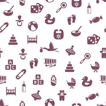 Baby seamless pattern Stock Illustration
