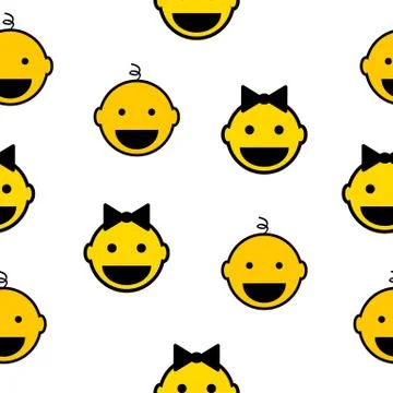 Baby seamless pattern. Illustrazione stock