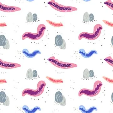 Baby seamless pattern with magic creatures and dragons. Creative vector child Stockillustratie