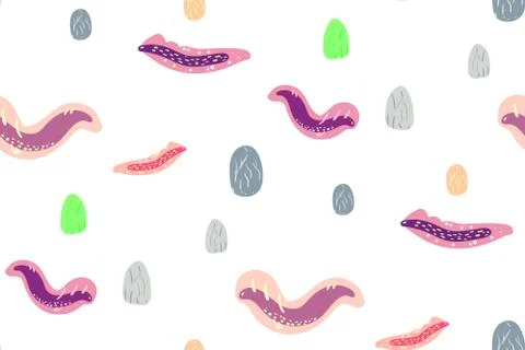 Baby seamless pattern with magic creatures and dragons. Creative vector child Illustrazione stock