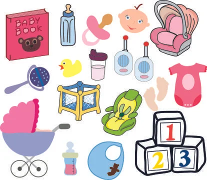 Baby set Stock Illustration