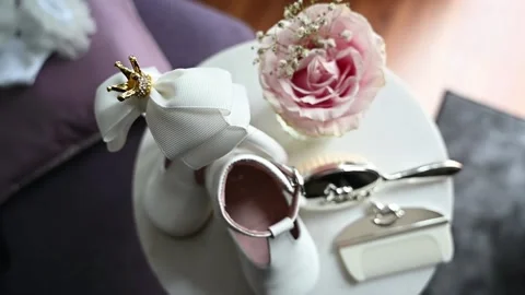 Baby shoe Stock Footage 158621138