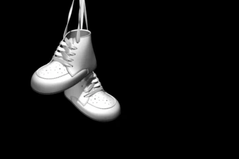 Baby Shoes Stock Footage