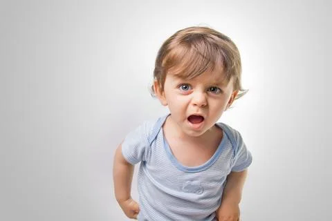 Baby shouting Stock Photos