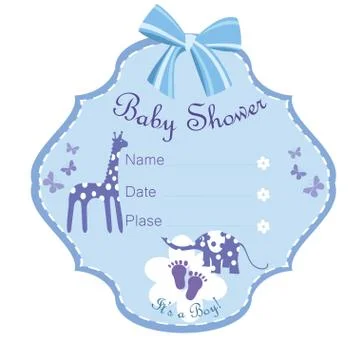 Baby shower for boy Stockillustratie