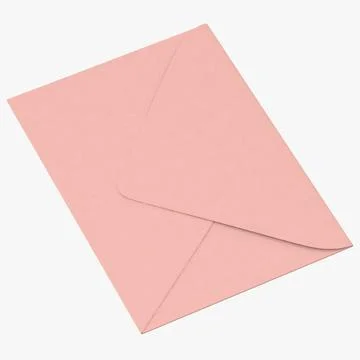 Baby Shower Envelope Closed - Pink ~ 3D Model #90940440