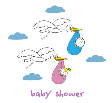 Baby shower Stock Illustration