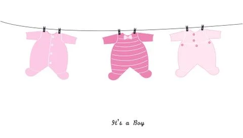 Baby shower invitatioon Stock Illustration