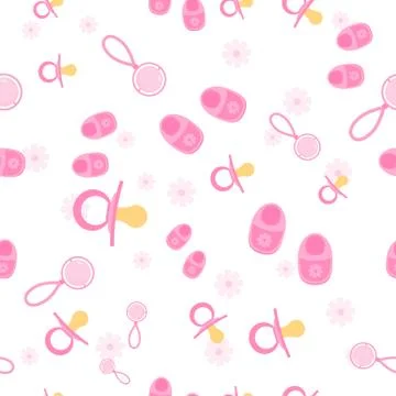 Baby Shower Seamless Pattern Ilustración de archivo