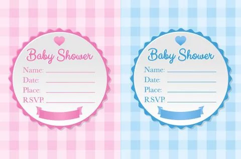 Baby Shower Set Stock Illustration