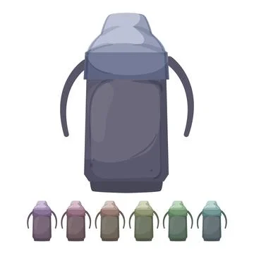 Baby sippy cup cartoon vector graphic Stock Illustration