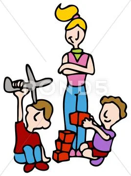 Baby sitter Stock Illustration
